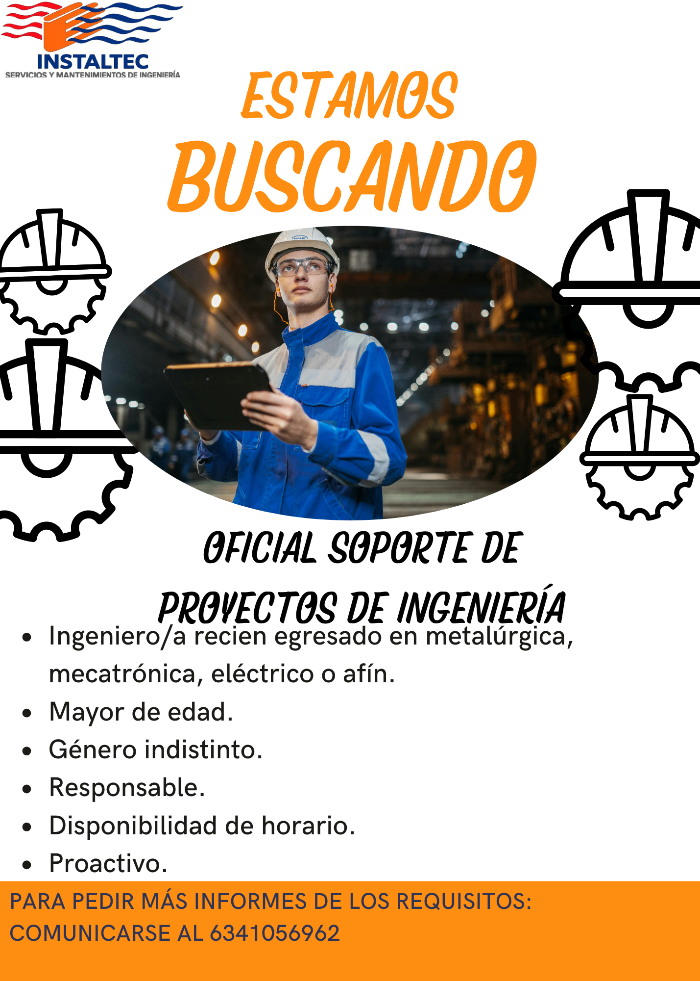 Vacante Oficial Soporte de Proyectos de Ingeniería